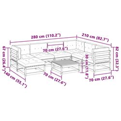 Set mobilier de gradina VidaXL 3299556 (Natural/Anthracite) Thumb