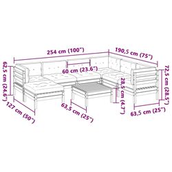 Set mobilier de gradina VidaXL 3299561 (Natural/Grey) Thumb