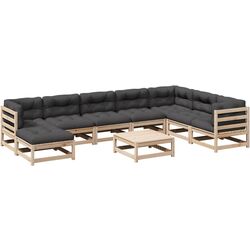Set mobilier de grădină VidaXL 3299585 (Natural/Anthracite) Thumb