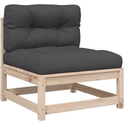 Set mobilier de grădină VidaXL 3299585 (Natural/Anthracite) Thumb