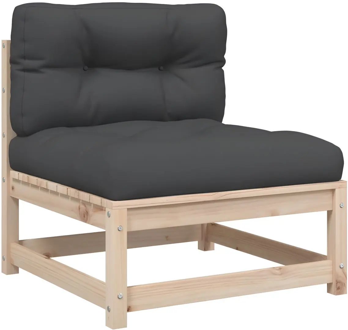 Set mobilier de grădină VidaXL 3299585 (Natural/Anthracite)