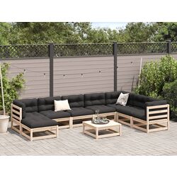 Set mobilier de grădină VidaXL 3299585 (Natural/Anthracite)