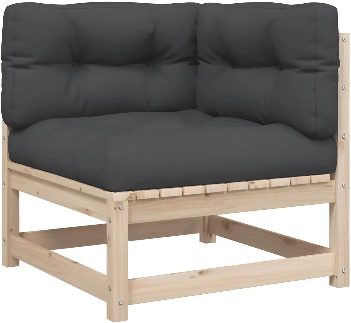 Set mobilier de grădină VidaXL 3299585 (Natural/Anthracite)