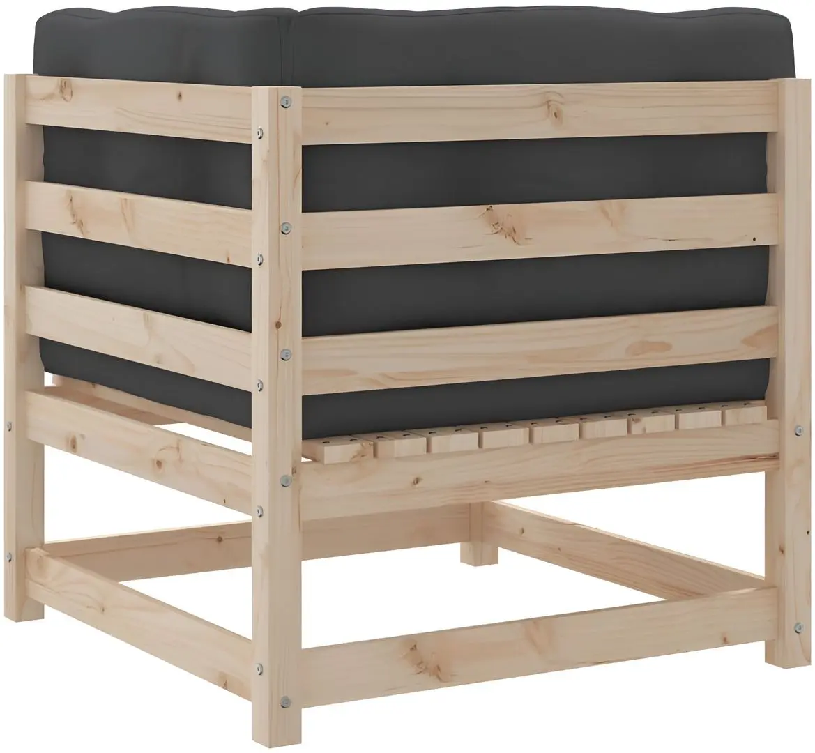 Set mobilier de grădină VidaXL 3299585 (Natural/Anthracite)