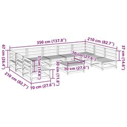Set mobilier de gradina VidaXL 3299592 (Natural) Thumb