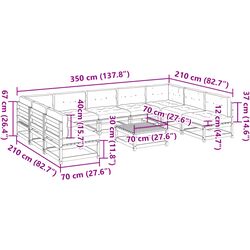 Set mobilier de grădină VidaXL 3299596 (Natural/Anthracite) Thumb