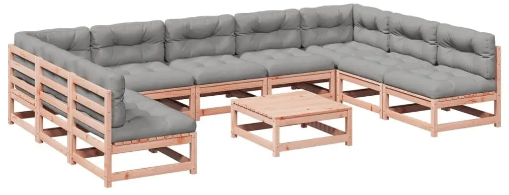 Set mobilier de gradina VidaXL 3299598 (Natural/Grey)