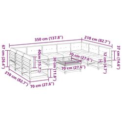 Set mobilier de gradina VidaXL 3299598 (Natural/Grey) Thumb