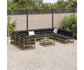 Set mobilier de gradina VidaXL 3299599 (Natural/Anthracite)