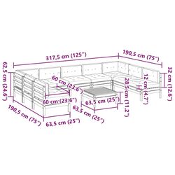 Комплект садовой мебели VidaXL 3299600 (Brown/Cream) Thumb