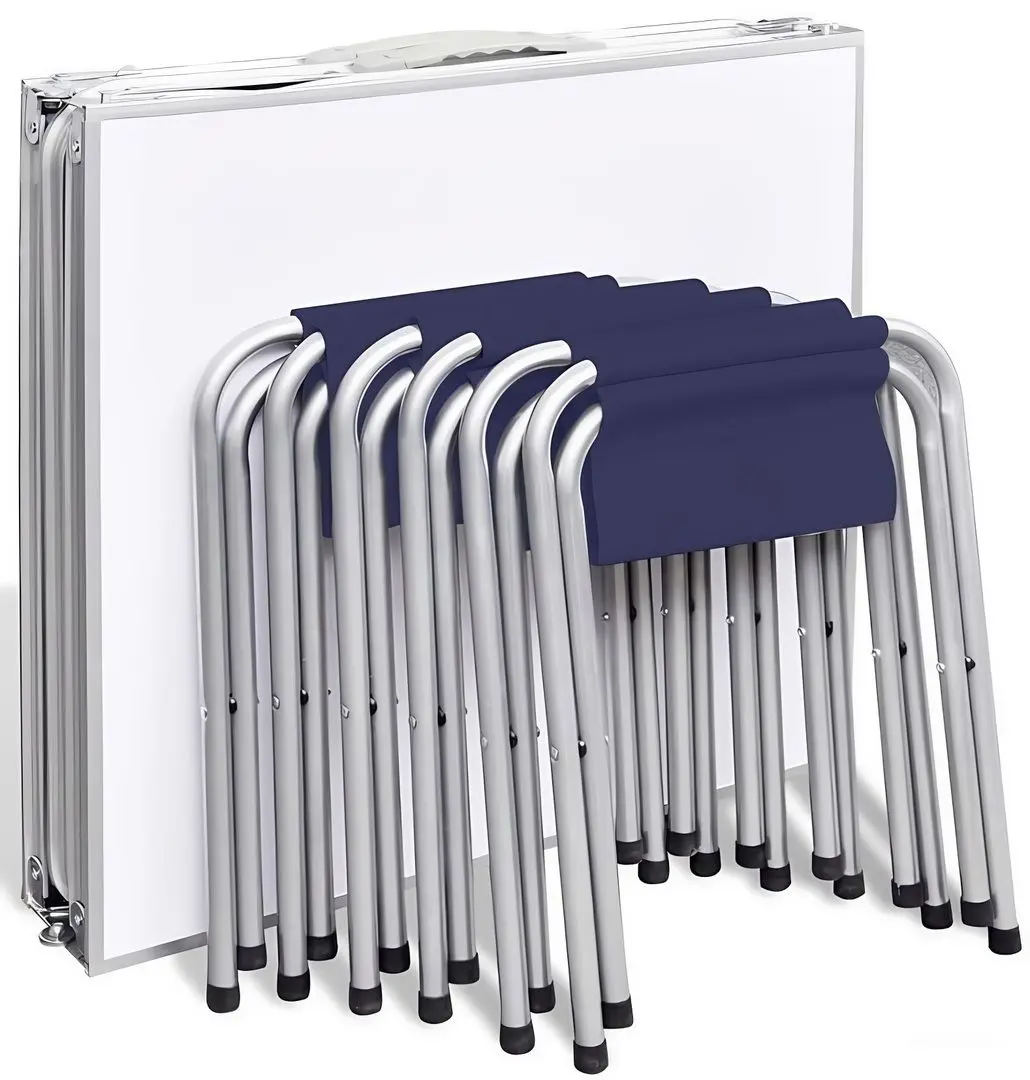 Set mobilier de gradina VidaXL 41329 (White/Blue)