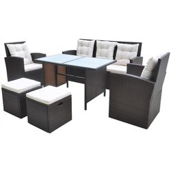 Set mobilier de gradina VidaXL 42644 (Brown/White) Thumb