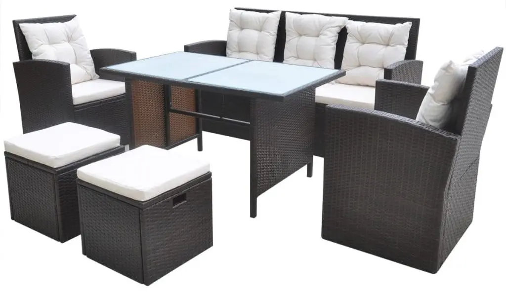 Set mobilier de gradina VidaXL 42644 (Brown/White)