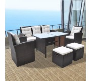 Set mobilier de gradina VidaXL 42644 (Brown/White)