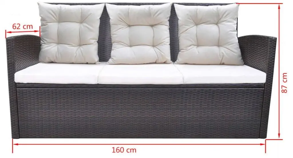 Set mobilier de gradina VidaXL 42644 (Brown/White)