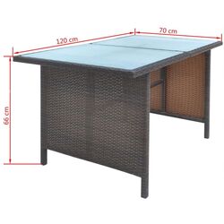 Set mobilier de gradina VidaXL 42644 (Brown/White) Thumb