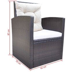 Set mobilier de gradina VidaXL 42644 (Brown/White) Thumb