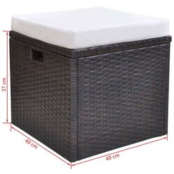 Set mobilier de gradina VidaXL 42644 (Brown/White) Thumb