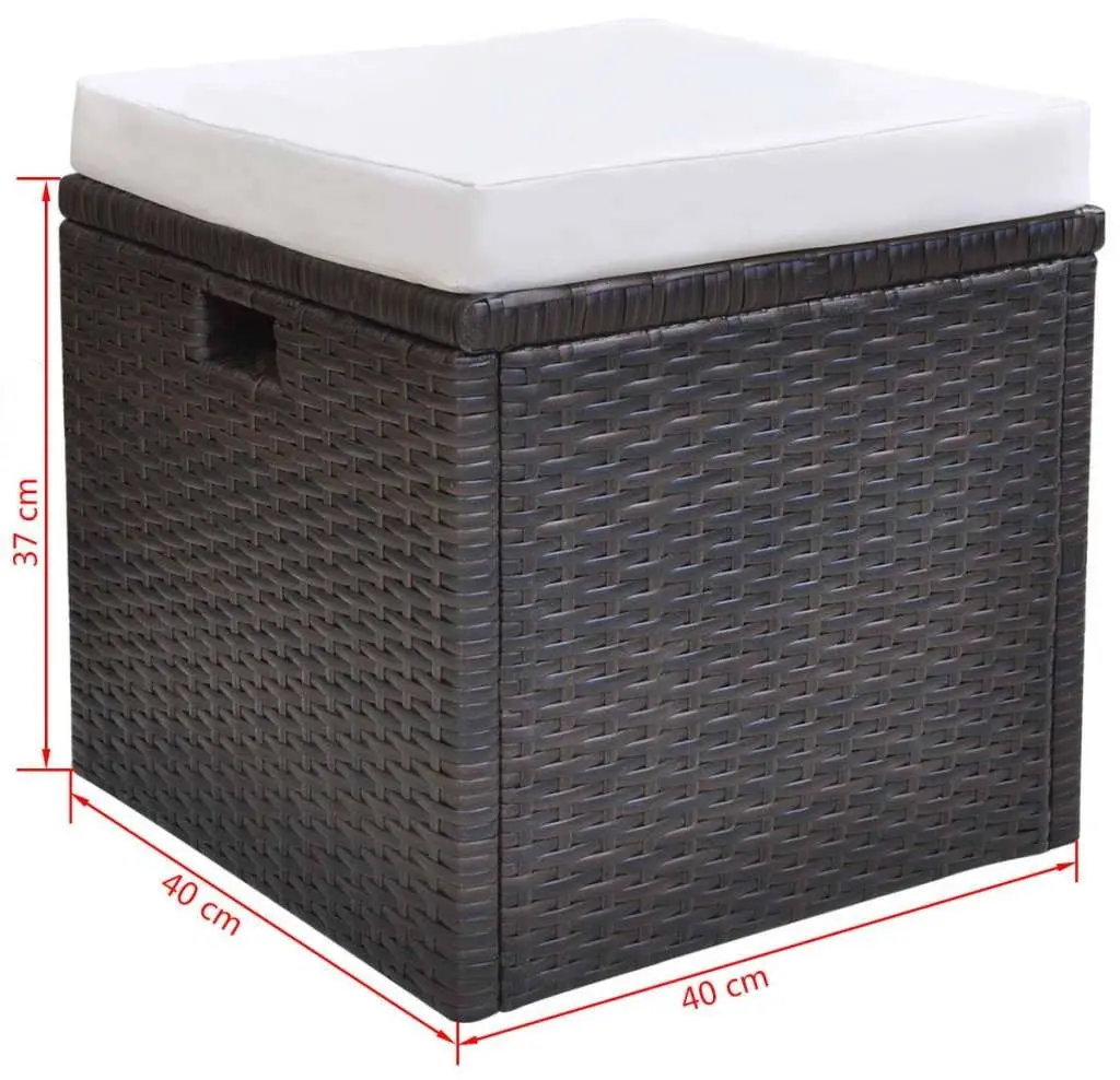 Set mobilier de gradina VidaXL 42644 (Brown/White)