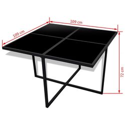 Set mobilier de gradina VidaXL 42759 (Black/White) Thumb