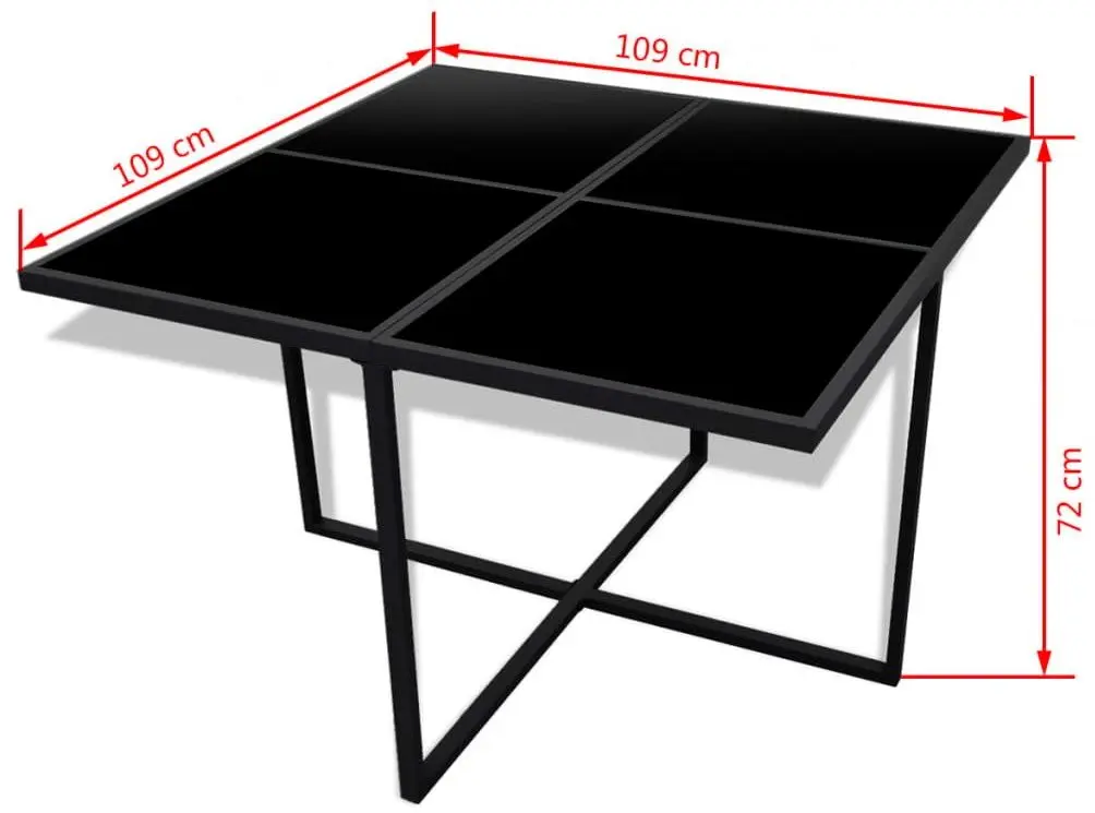 Set mobilier de gradina VidaXL 42759 (Black/White)