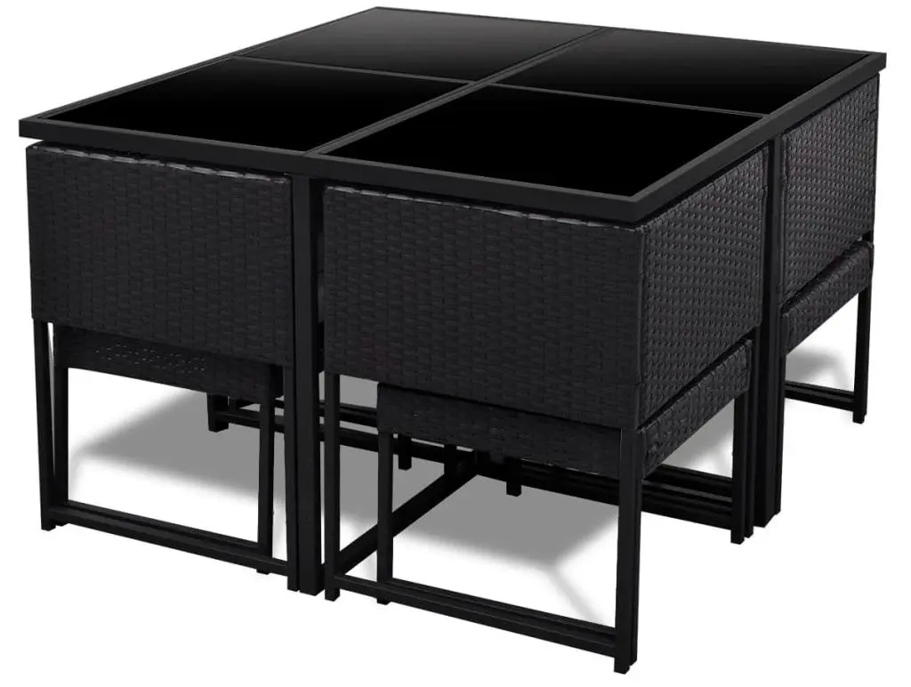 Set mobilier de gradina VidaXL 42759 (Black/White)