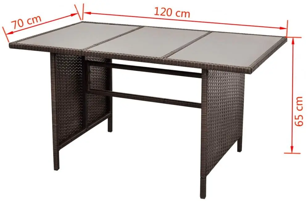 Set mobilier de gradina VidaXL 43095 (Brown/White) - 3