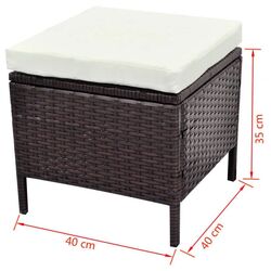 Set mobilier de gradina VidaXL 43095 (Brown/White) Thumb
