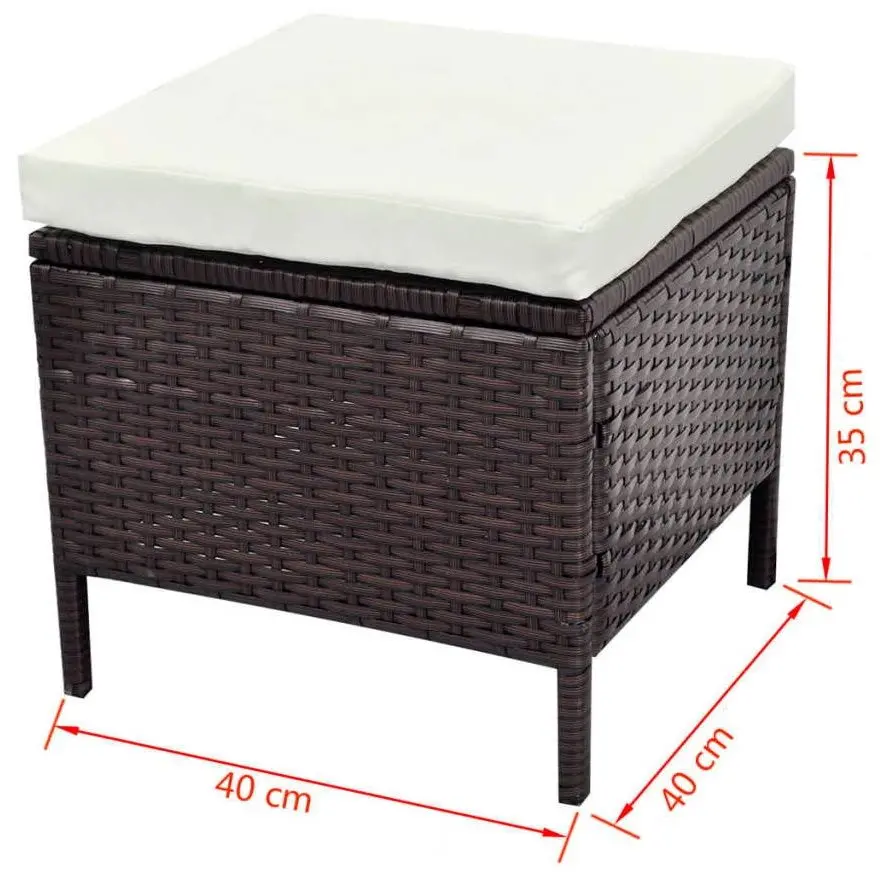 Set mobilier de gradina VidaXL 43095 (Brown/White) - 4