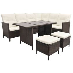 Set mobilier de gradina VidaXL 43095 (Brown/White) Thumb