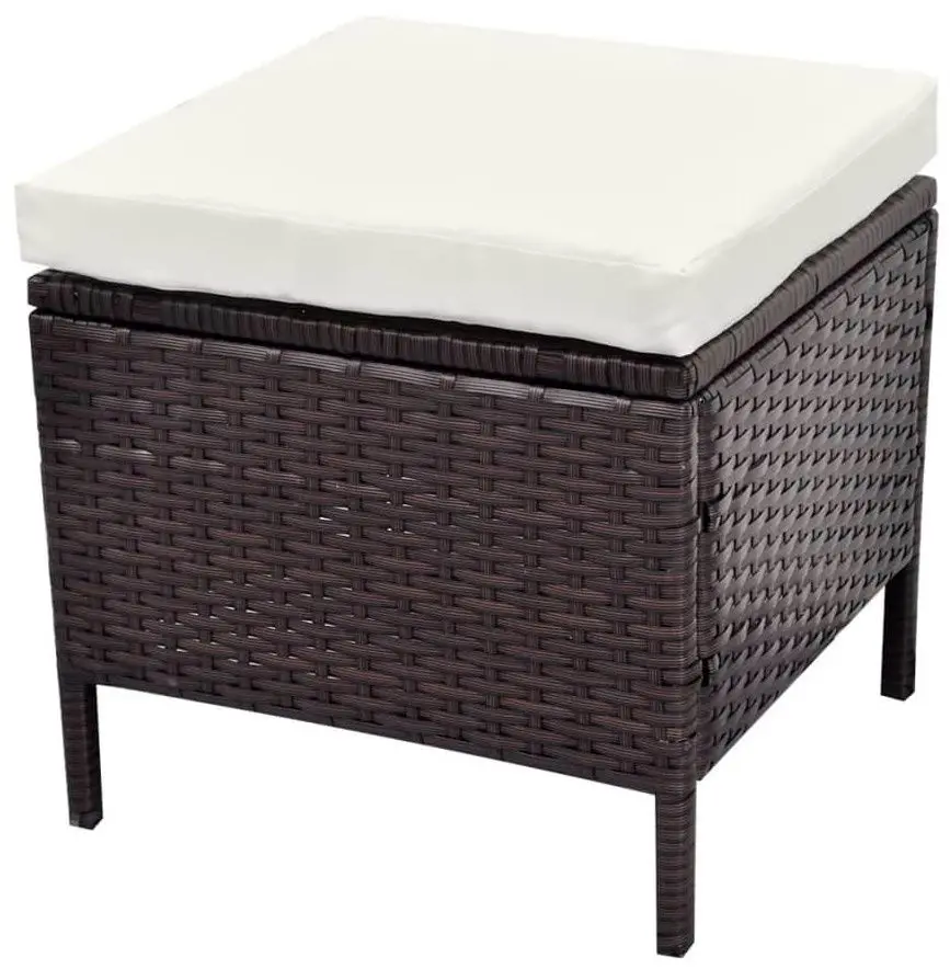 Set mobilier de gradina VidaXL 43095 (Brown/White) - 10