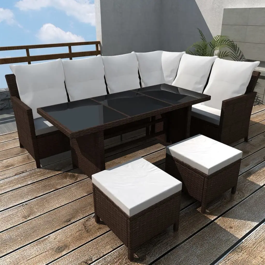 Set mobilier de gradina VidaXL 43095 (Brown/White)