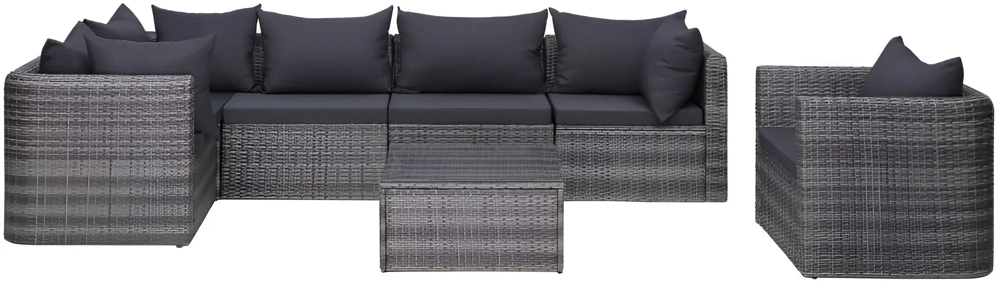 Set mobilier de grădină vidaXL 44158 (Grey) - 2