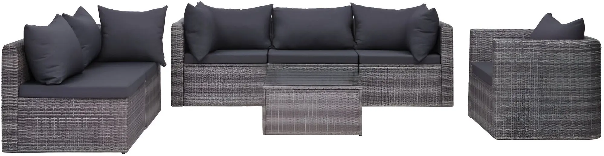Set mobilier de grădină vidaXL 44158 (Grey) - 3
