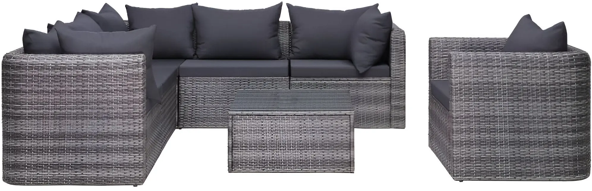 Set mobilier de grădină vidaXL 44158 (Grey) - 4