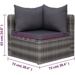 Set mobilier de grădină vidaXL 44158 (Grey) Thumb