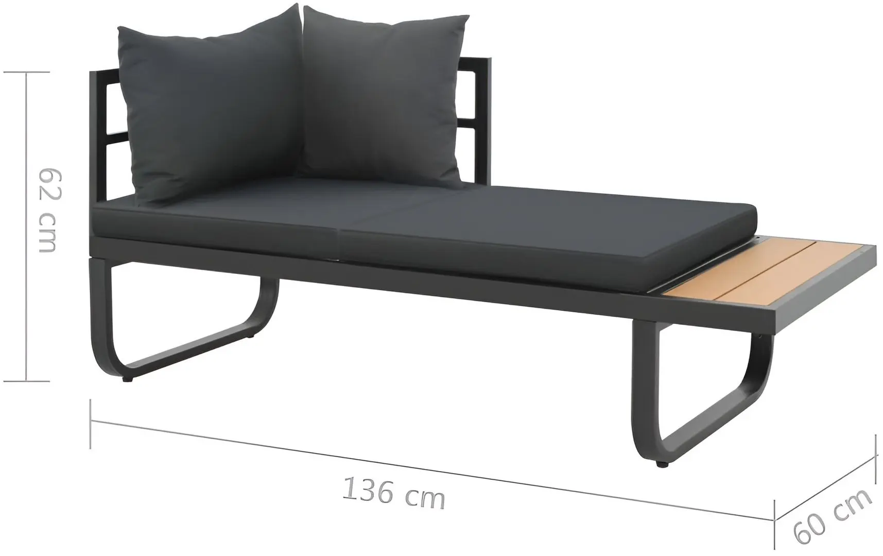 Комплект садовой мебели vidaXL 44704 (Black)