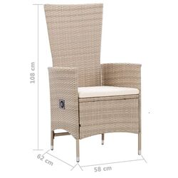Set mobilier de gradina VidaXL 46040 (Beige/White) Thumb
