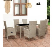 Set mobilier de gradina VidaXL 46040 (Beige/White)