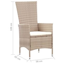 Set mobilier de gradina VidaXL 46040 (Beige/White) Thumb