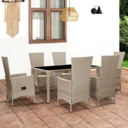 Set mobilier de gradina VidaXL 46040 (Beige/White)