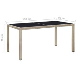 Set mobilier de gradina VidaXL 46040 (Beige/White) Thumb