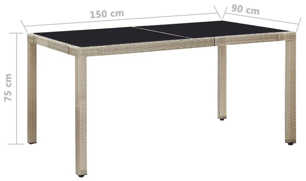 Set mobilier de gradina VidaXL 46040 (Beige/White)