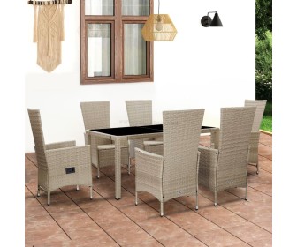 Set mobilier de gradina VidaXL 46040 (Beige/White)