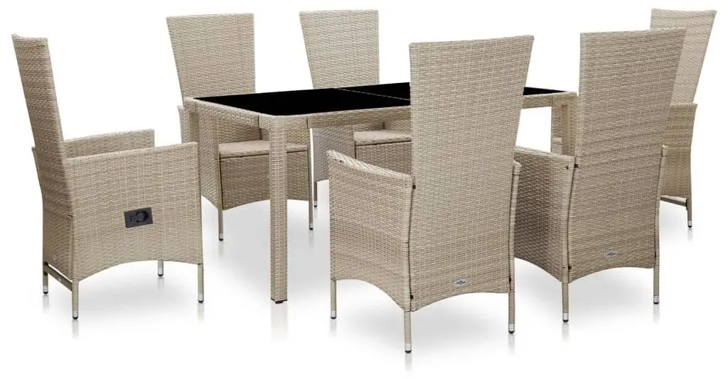 Set mobilier de gradina VidaXL 46040 (Beige/White)