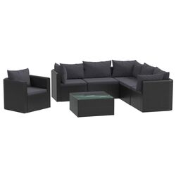 Set mobilier de gradina VidaXL 46552 (Black) Thumb