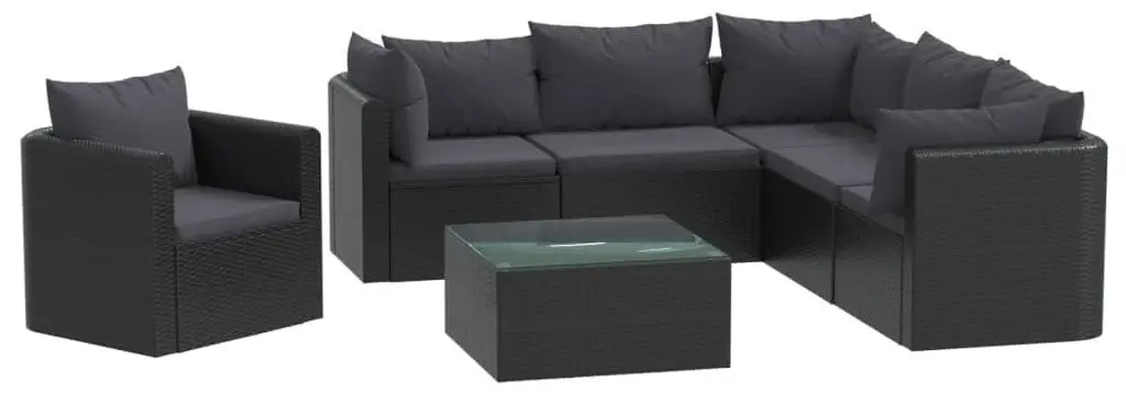 Set mobilier de gradina VidaXL 46552 (Black) - 11