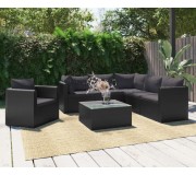 Set mobilier de gradina VidaXL 46552 (Black)