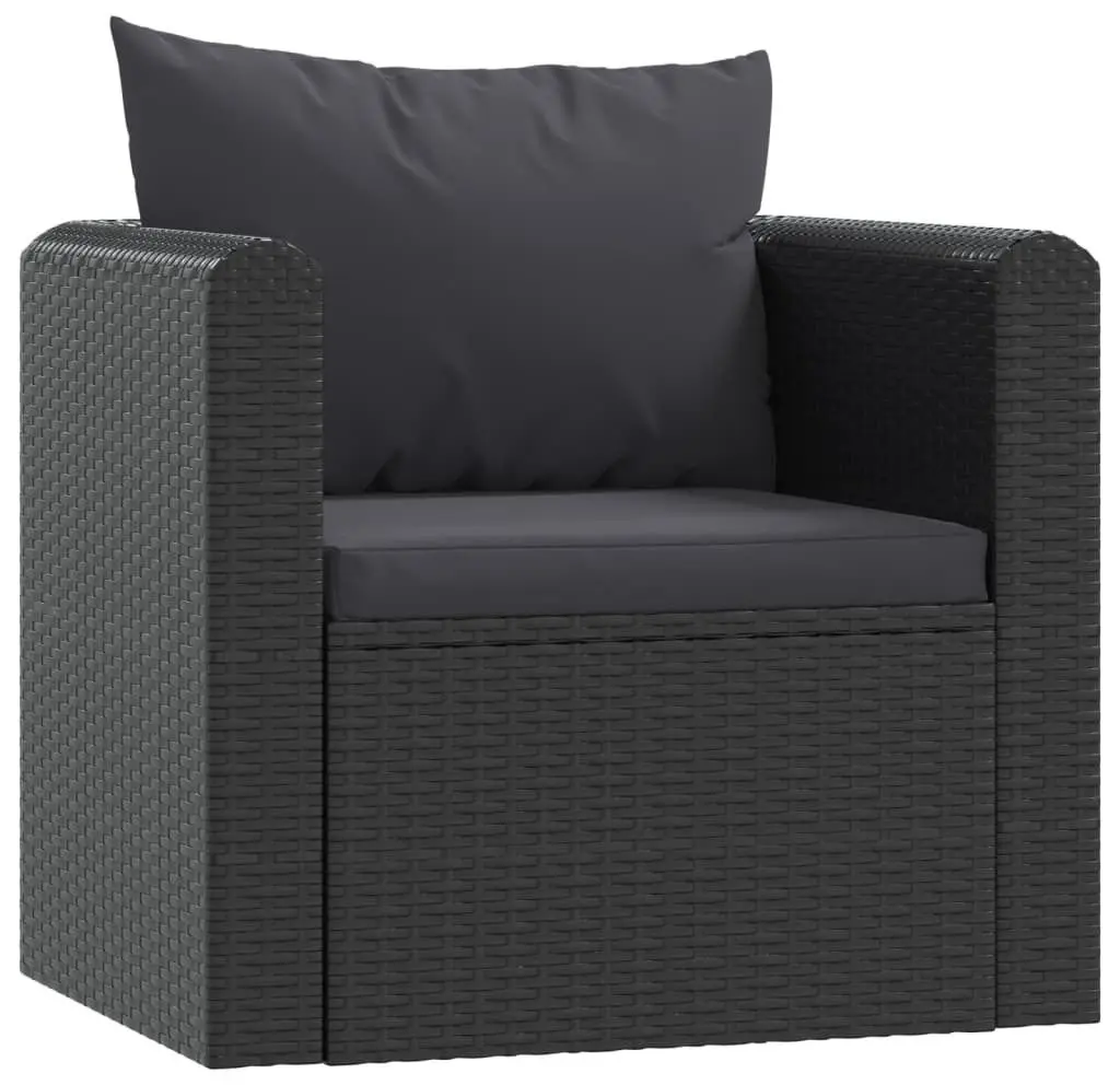 Set mobilier de gradina VidaXL 46552 (Black) - 4