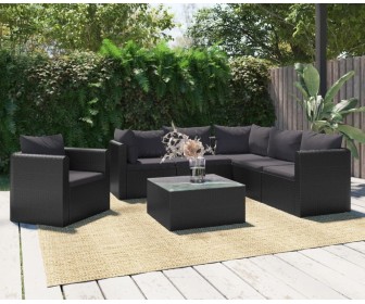 Set mobilier de gradina VidaXL 46552 (Black)